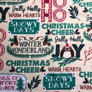 3 yard Winter Wonderland Christmas Flannel Fabric #1